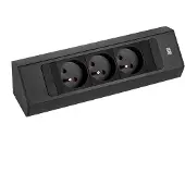 Bachmann CASIA 2 3x FR Steckdose UTE (932.101) schwarz, kurz