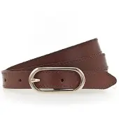 Tamaris Ledergürtel "Claudia Gold", Damen, Gr. 105, braun (cognac), Rindsleder, unifarben, Gürtel Ledergürtel, mit schmaler Schließe, 2 cm breit, aus Rindsleder, unifarben