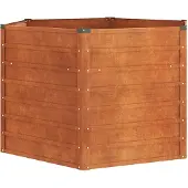 vidaXL Hochbeet Rostig 129x129x77 cm Cortenstahl
