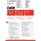 Laufen PRO Duschwanne, 1000x900x33mm, superflach, 0, H2109570770001, Farbe: Hellgrau matt