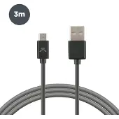 Ksix BXCUSBC04, 3 m, USB A, USB C, USB 2.0, Schwarz