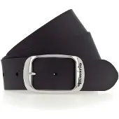 Tamaris Ledergürtel "Carmen Silver", Damen, Gr. 80, schwarz, Rindsleder, unifarben, Gürtel Ledergürtel, aus Rindsleder, mit Doppelschließe, 4 cm breit