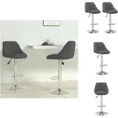 vidaXL Barhocker 2 Stk. Dunkelgrau Samt - Barhocker