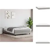 vidaXL Taschenfederkernmatratze Hellgrau 140x200x20 cm Stoff - Matratzen