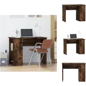 vidaXL Schreibtisch Räuchereiche 100x55x75 cm Holzwerkstoff - Schreibtische