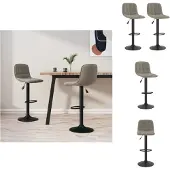 vidaXL Barhocker 2 Stk. Hellgrau Samt - Barhocker