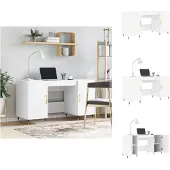 vidaXL Schreibtisch Weiß 140x50x75 cm Holzwerkstoff - Schreibtische
