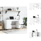vidaXL Schreibtisch Weiß 140x50x75 cm Holzwerkstoff - Schreibtische