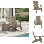 vidaXL Adirondack-Gartenstuhl Hellbraun 75x88,5x89,5 cm Polypropylen
