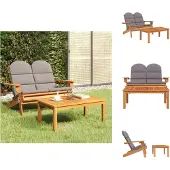 vidaXL 2-tlg. Garten-Lounge-Set Adirondack Massivholz Akazie - Gartenmöbel-Sets