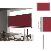 vidaXL Ausziehbare Seitenmarkise 60×300 cm Rot - Sonnenschirme & Sonnenschutze