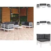 vidaXL 8-tlg. Garten-Lounge-Set mit Kissen Kiefer Massivholz - Gartenmöbel-Sets