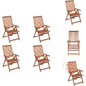 vidaXL Klappbare Gartenstühle 4 Stk. Massivholz Akazie - Gartenstühle
