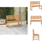 vidaXL Gartenbank 114 cm Massivholz Teak - Gartenbänke