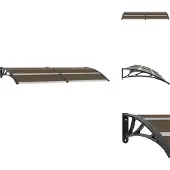 vidaXL Vordach Schwarz 240x100 cm PC - Markisen