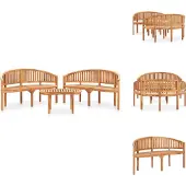 vidaXL 3-tlg. Garten-Lounge-Set Massivholz Teak - Gartenmöbel-Sets