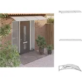 vidaXL Türvordach Grau 300x100 cm Polycarbonat - Markisen