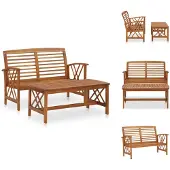 vidaXL 2-tlg. Garten-Lounge-Set Massivholz Akazie - Gartenmöbel-Sets