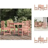 vidaXL 5-tlg. Garten-Essgruppe Massivholz Douglasie - Gartenmöbel-Sets