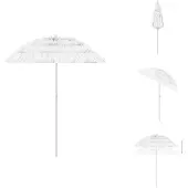 vidaXL Hawaii Sonnenschirm Weiß 180 cm - Sonnenschirme & Sonnenschutze