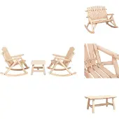vidaXL 3-tlg. Garten-Lounge-Set Massivholz Fichte - Gartenmöbel-Sets