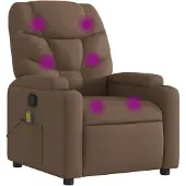 vidaXL Massagesessel Braun Stoff