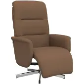 vidaXL Relaxsessel mit Fußteil Braun Stoff