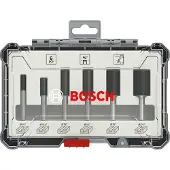Bosch Powertools PRO 6-tlg. Nutfräser-Set, 1/4 Zoll Schaft - 2607017467
