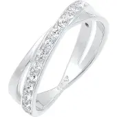 Elli Silberring "Ring Neuheit Wickelring Kristalle 925 Silber" Gr. 54, silber, Fingerringe, Damen, 54, Silber 925 (Sterlingsilber), Silberring