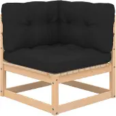 The Living Store 4-tlg. Garten-Lounge-Set mit Kissen Massivholz Kiefer