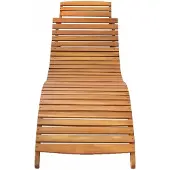 The Living Store Sonnenliege Massivholz Akazie Braun