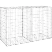 The Living Store Gabionenwand mit Abdeckung Verzinkter Stahl 150x60x100 cm
