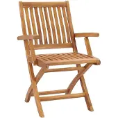 The Living Store Klappbare Gartenstühle mit Kissen 6 Stk. Massivholz Teak