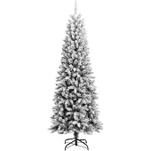 The Living Store Künstlicher Weihnachtsbaum Beschneit 210 cm PVC&PE