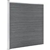 The Living Store Gartenzaun WPC 175x186 cm Grau