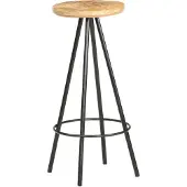 The Living Store Barhocker 2 Stk. Raues Mangoholz