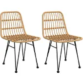 The Living Store Gartenstühle 2 Stk. 48x62x84 cm PE-Rattan
