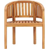 The Living Store Bananenstuhl Massivholz Teak