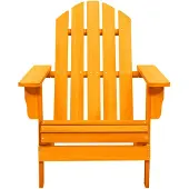 The Living Store Adirondack-Gartenstuhl Massivholz Tanne Orange