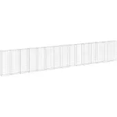 The Living Store Gabionenwand mit Abdeckung Verzinkter Stahl 900x30x150 cm