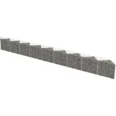 The Living Store Gabionenwand Verzinkter Stahl 630×30×50 cm