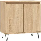 vidaXL Badschrank Sonoma-Eiche 58x33x60 cm Holzwerkstoff