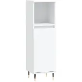 vidaXL Badschrank Weiß 30x30x100 cm Holzwerkstoff