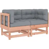 vidaXL Ecksofas mit Kissen 2 Stk. Massivholz Douglasie
