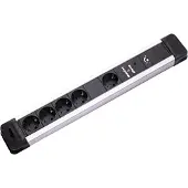 Bachmann CONNECTUS Steckdosenleiste 4+1x Schutzkontakt, Master & Slave, Kunststoff, 2 m