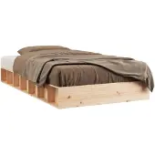 vidaXL Massivholzbett 75x190 cm