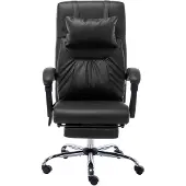 The Living Store Massage-Bürostuhl Schwarz Kunstleder