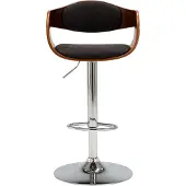The Living Store Barhocker Grau Bugholz und Stoff
