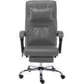 The Living Store Massage-Bürostuhl Anthrazit Kunstleder