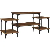 The Living Store TV-Schrank Braun Eichen-Optik 117x35x52 cm Holzwerkstoff